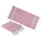 Rosa/Weißes Fouta-Hamamtuch (für Sauna & Strand)