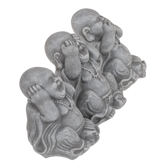 Sitzende Deko-Figur, Buddha (nichts böses sehen,
