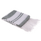 Weiß/grünes Fouta-Hamamtuch (für Sauna & Strand)
