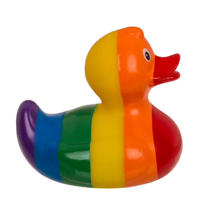 Regenbogen Quietsche-Ente, Pride, ca. 10 cm,