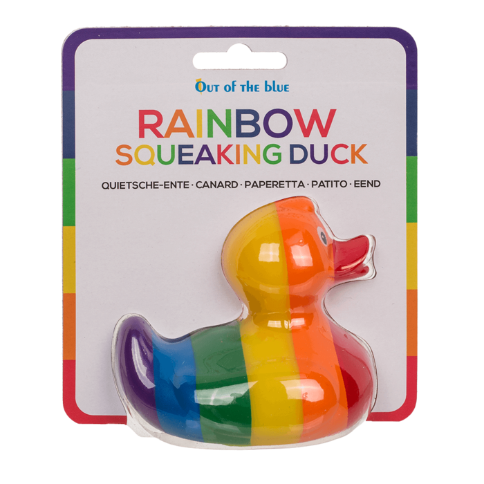 Regenbogen Quietsche-Ente, Pride, ca. 10 cm,