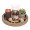Naturfarbener Holz-Teller, rund,