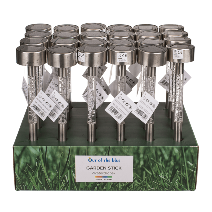 Edelstahl-Gartenstecker, Wassertropfen,
