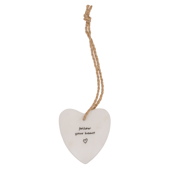 Happy Hearts, aus Marmor, zum Aufhängen,