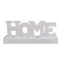 Weißer Schriftzug, Home, mit 28 warmweißen LED,
