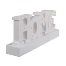 Weißer Schriftzug, Home, mit 28 warmweißen LED,