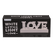 Weißer Schriftzug, Love, mit 27 warmweißen LED,