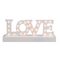 Weißer Schriftzug, Love, mit 27 warmweißen LED,