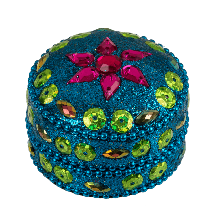 Bunte Schmuckdose mit orientalischem Design,