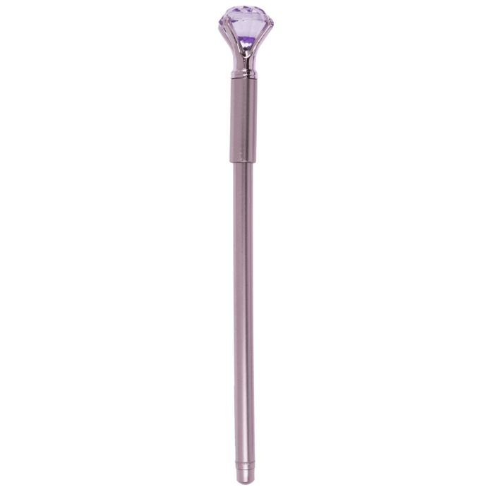 Kugelschreiber mit Dekostein, metallic-finish,
