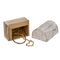 Naturfarbene Holz-Schmucktruhe mit goldenem