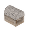 Naturfarbene Holz-Schmucktruhe mit goldenem