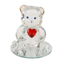 Glasbär mit Herz, ca. 4,5 cm,