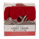 Lichterkette, Rote Herzen, mit 10 warmweißen LED,