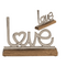 Silberfarbener Metall-Schriftzug, Love,