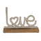 Silberfarbener Metall-Schriftzug, Love,