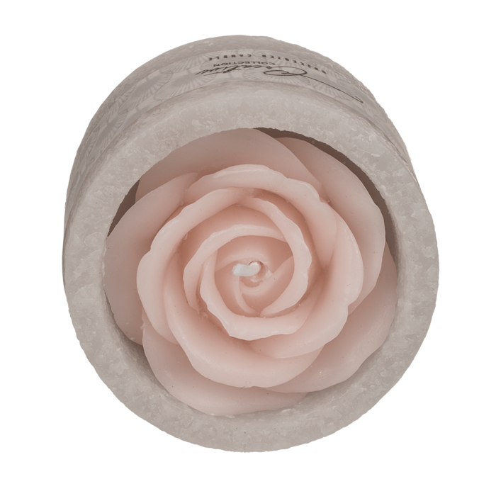 Kerze, Rose, ca. 7,5 x 5 cm,