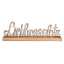Silberfarbener Schriftzug, Lieblingsplatz,