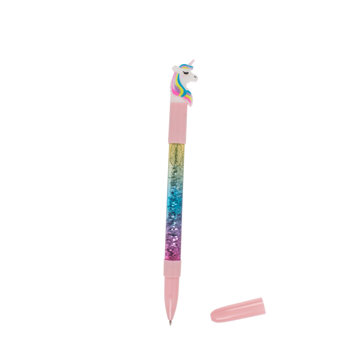 Kugelschreiber, Einhorn, mit Glitter &