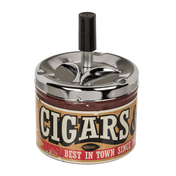 Metall-Druckaschenbecher, Tobacco, D: ca. 10 cm,