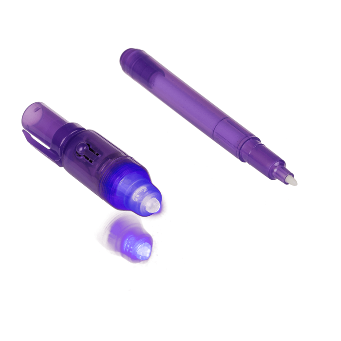 Geheimstift mit unsichtbarer Tinte & UV-Licht,