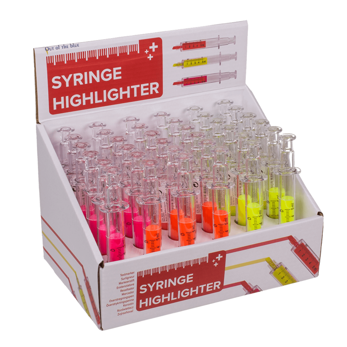 Textmarker, Spritze, ca. 14 cm,