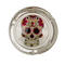 Glas-Aschenbecher, Coloured Skull, ca. 8 x 4 cm,