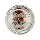 Glas-Aschenbecher, Coloured Skull, ca. 8 x 4 cm,