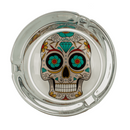 Glas-Aschenbecher, Coloured Skull, ca. 8 x 4 cm,