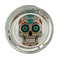 Glas-Aschenbecher, Coloured Skull, ca. 8 x 4 cm,
