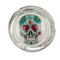 Glas-Aschenbecher, Coloured Skull, ca. 8 x 4 cm,