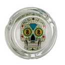 Glas-Aschenbecher, Coloured Skull, ca. 8 x 4 cm,