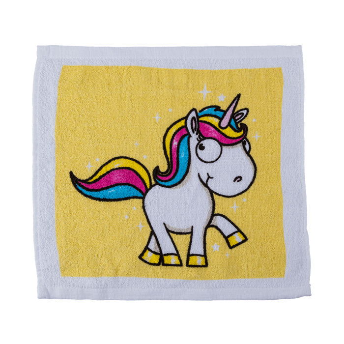 Magisches Baumwoll-Handtuch, Comic Einhorn,