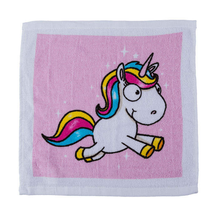Magisches Baumwoll-Handtuch, Comic Einhorn,