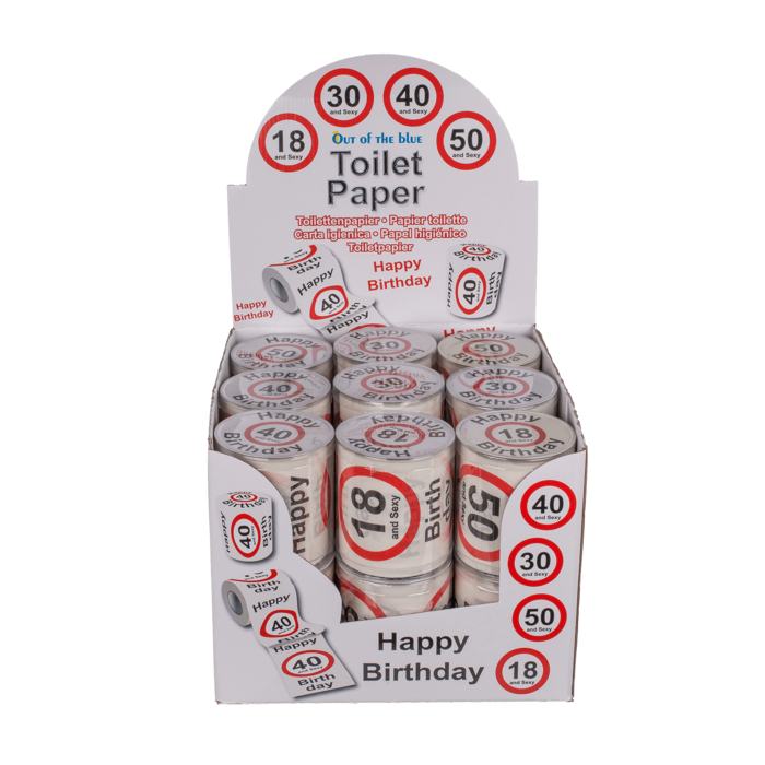 Toilettenpapier, Happy Birthday - 18, 30, 40 & 50