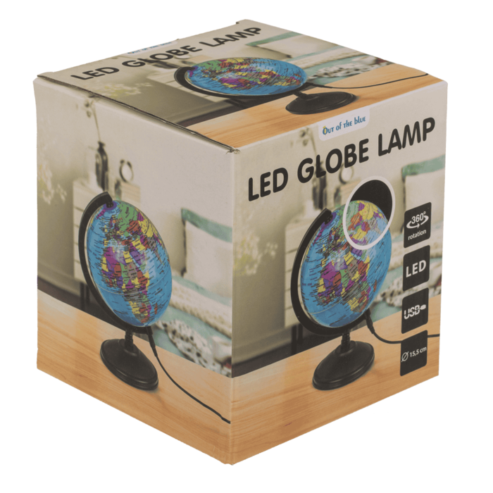 Tisch-Leuchte mit LED, Globus, H: ca. 15,5 cm,