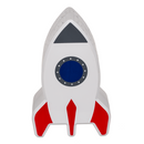 Nachttischleuchte mit Sternenprojektor, Rakete,