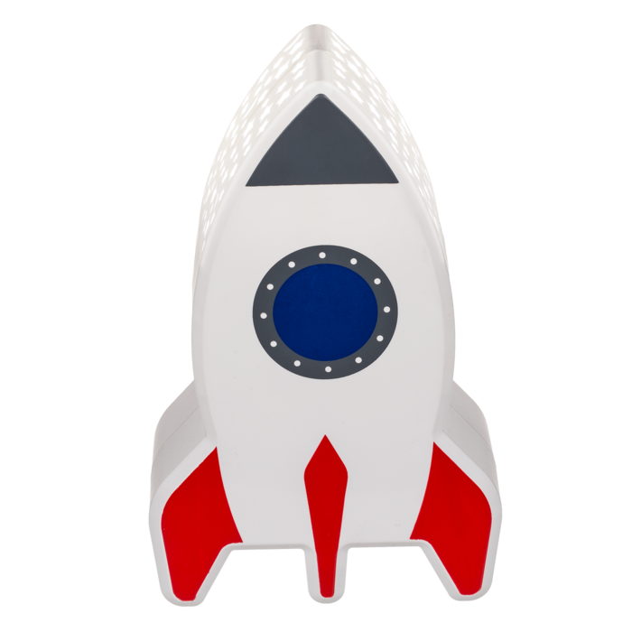 Nachttischleuchte mit Sternenprojektor, Rakete,