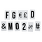 Beleuchtete Anzeigetafel mit 84 Buchstaben &