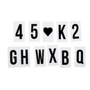 Beleuchtete Anzeigetafel mit 84 Buchstaben &