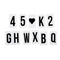 Beleuchtete Anzeigetafel mit 84 Buchstaben &