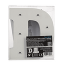 Beleuchteter Holz-Buchstabe D, mit 7 LED,