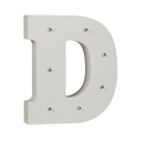 Beleuchteter Holz-Buchstabe D, mit 7 LED,