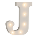 Beleuchteter Holz-Buchstabe J, mit 6 LED,