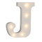 Beleuchteter Holz-Buchstabe J, mit 6 LED,