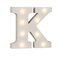 Beleuchteter Holz-Buchstabe K, mit 8 LED,