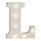 Beleuchteter Holz-Buchstabe L, mit 6 LED,