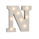 Beleuchteter Holz-Buchstabe N, mit 8 LED,