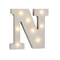 Beleuchteter Holz-Buchstabe N, mit 8 LED,