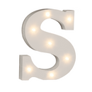 Beleuchteter Holz-Buchstabe S, mit 7 LED,